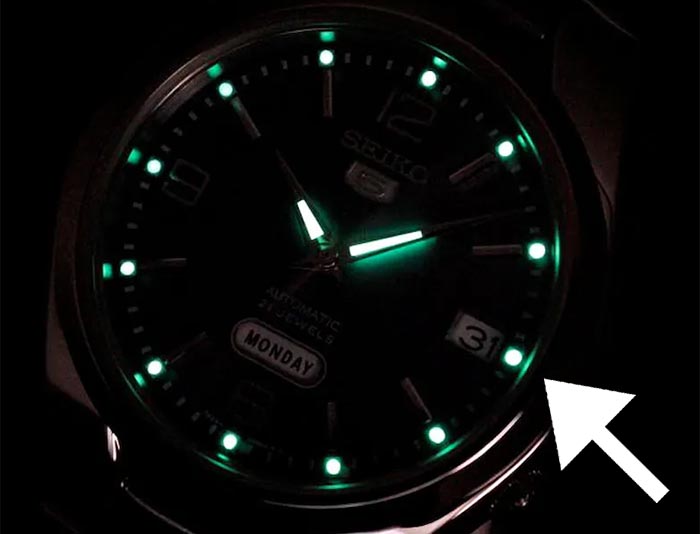 Prueba lumibrite Reloj Seiko SNK621K1
