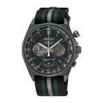 Seiko Cronómetro Verde, Gris y Negro con Correa NATO SSB411